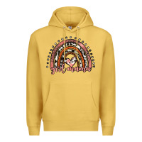 Antique Gold girl mama western leopard rainbow Premium Hoodie - JahusDesignShop