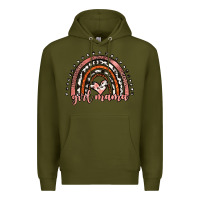 Army Green girl mama western leopard rainbow Premium Hoodie - JahusDesignShop
