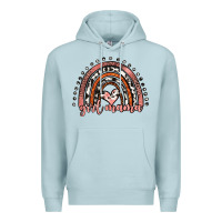 Blue Mist girl mama western leopard rainbow Premium Hoodie - JahusDesignShop