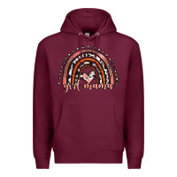 Burgundy girl mama western leopard rainbow Premium Hoodie - JahusDesignShop