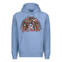 Colony Blue girl mama western leopard rainbow Premium Hoodie - JahusDesignShop