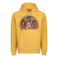 Mustard girl mama western leopard rainbow Premium Hoodie - JahusDesignShop