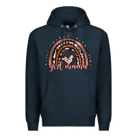Navy girl mama western leopard rainbow Premium Hoodie - JahusDesignShop