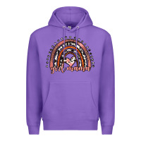 Purple girl mama western leopard rainbow Premium Hoodie - JahusDesignShop