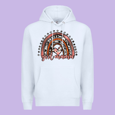 Girl Mama Western Leopard Rainbow Premium Hoodie Designed By Jahusdesignshop