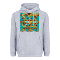Heather Grey western aztec leopard glitter seamless pattern Heavyweight Hoodie - FaDigitalArtStudio