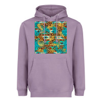Lavender western aztec leopard glitter seamless pattern Heavyweight Hoodie - FaDigitalArtStudio