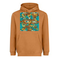 Meerkat western aztec leopard glitter seamless pattern Heavyweight Hoodie - FaDigitalArtStudio