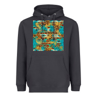 Smoke western aztec leopard glitter seamless pattern Heavyweight Hoodie - FaDigitalArtStudio