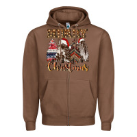 Chestnut merry christmas trees Zipper Hoodie - CowGirlArtShop