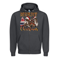Smoke merry christmas trees Zipper Hoodie - CowGirlArtShop
