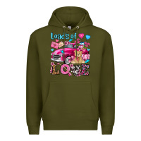 Army Green loads of love valentine's day olivia Premium Hoodie - OliviaCreatesArt