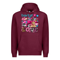 Burgundy loads of love valentine's day olivia Premium Hoodie - OliviaCreatesArt