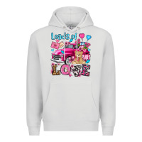 Dove Grey loads of love valentine's day olivia Premium Hoodie - OliviaCreatesArt