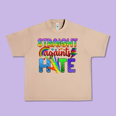 Straight Againts Hate Urban Heavy Tee Designed By Bundleandbundleshop