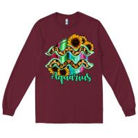 Burgundy Aquarius Zodiac Long Sleeve Tee - Bettercallsaul