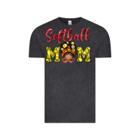 Vintage Black Softball Mom And Afro Messy Bun Mom Vintage Tee - BundleAndBundleShop