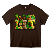 Chocolate Brown st patricks lets get lit Heavy Core Tee - AdoDesignShop
