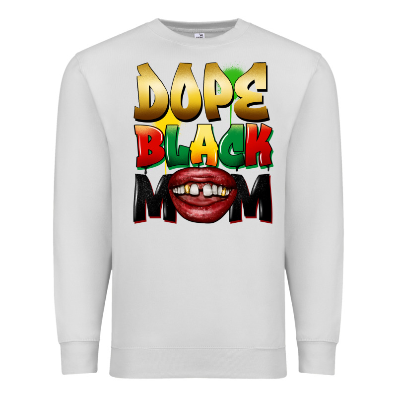Dope Black Mom Premium Sweatshirt by FaDigitalArtStudio | Teevron