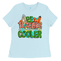 Baby Blue pe teacher but cooler Ladies Tee - NancyCooperArtShop