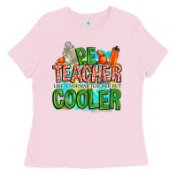 Bubblegum Pink pe teacher but cooler Ladies Tee - NancyCooperArtShop