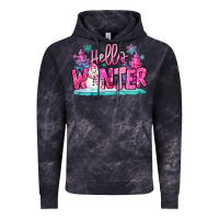 Cloud Black hello winter pink snowman Vintage Hoodie - MaliasSmallBusiness