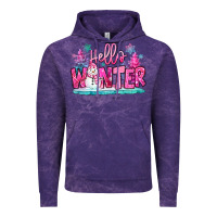 Cloud Purple hello winter pink snowman Vintage Hoodie - MaliasSmallBusiness