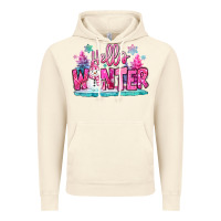 Vintage Artic hello winter pink snowman Vintage Hoodie - MaliasSmallBusiness