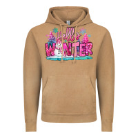 Vintage Camel hello winter pink snowman Vintage Hoodie - MaliasSmallBusiness