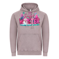 Vintage Zinc hello winter pink snowman Vintage Hoodie - MaliasSmallBusiness