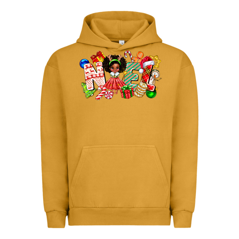 Noel Afro Girl Baby Urban Hoodie by CowhideDigitalArt | Teevron