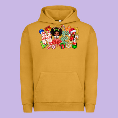 Noel Afro Girl Baby Urban Hoodie Designed By Cowhidedigitalart