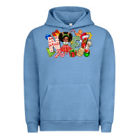Pigment Pebble Blue Noel Afro Girl Baby Urban Hoodie - CowhideDigitalArt