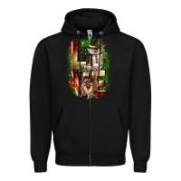 Black love snowman gnome Zipper Hoodie - CowGirlArtShop