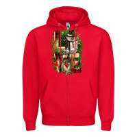 Red love snowman gnome Zipper Hoodie - CowGirlArtShop