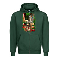 Sports Green love snowman gnome Zipper Hoodie - CowGirlArtShop