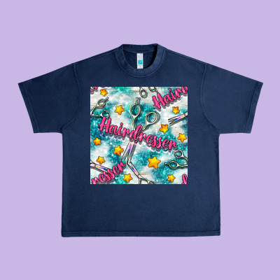 Hairdresser Scissor And Stars With Glitter Seamless Pattern Bbs Urban Heavy Tee Designed By Bundleandbundleshop