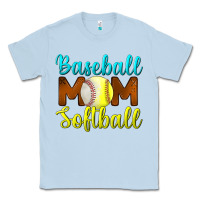 Dusty Blue Baseball Mom Softball Classic Tee - BundleAndBundleShop