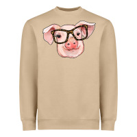 Mushroom pig with glasses Heavyweight Sweatshirt - RanaPortraitStore