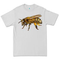 Dove Grey Bee Side Premium Tee - LillyAllenDesigns