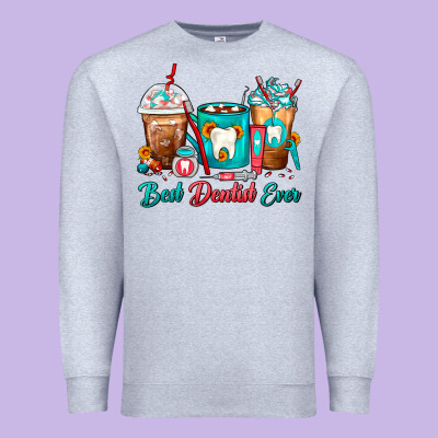 Best Dentist Ever Dentist Coffee Cups Premium Sweatshirt Designed By Fadigitalartstudio