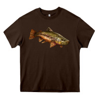 Chocolate Brown brown trout Heavy Core Tee - LillyAllenDesigns