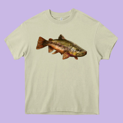 Brown Trout Heavy Core Tee Designed By Lillyallendesigns