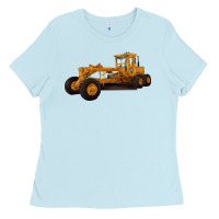 Baby Blue Motor Grader Ladies Tee - LillyAllenDesigns