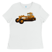 White Motor Grader Ladies Tee - LillyAllenDesigns