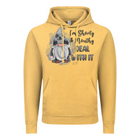 Vintage Mustard im shorty mouthy deal with it gnome Vintage Hoodie - MaliasSmallBusiness