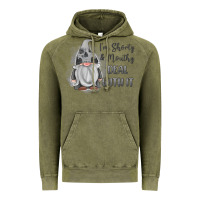 Vintage Olive im shorty mouthy deal with it gnome Vintage Hoodie - MaliasSmallBusiness