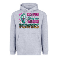 Heather Grey Coffee Gives Me Nurse Powers Heavyweight Hoodie - FaDigitalArtStudio