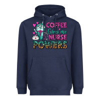 Navy Coffee Gives Me Nurse Powers Heavyweight Hoodie - FaDigitalArtStudio