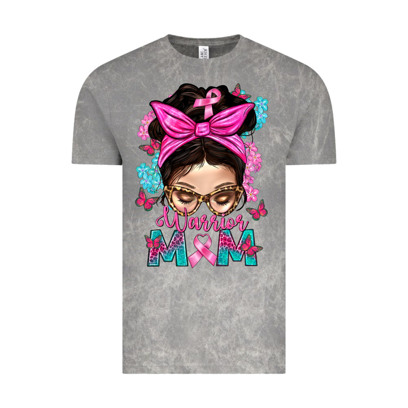 Warrior Mom Messy Bun With Flowers Vintage Tee by BundleAndBundleShop | Teevron